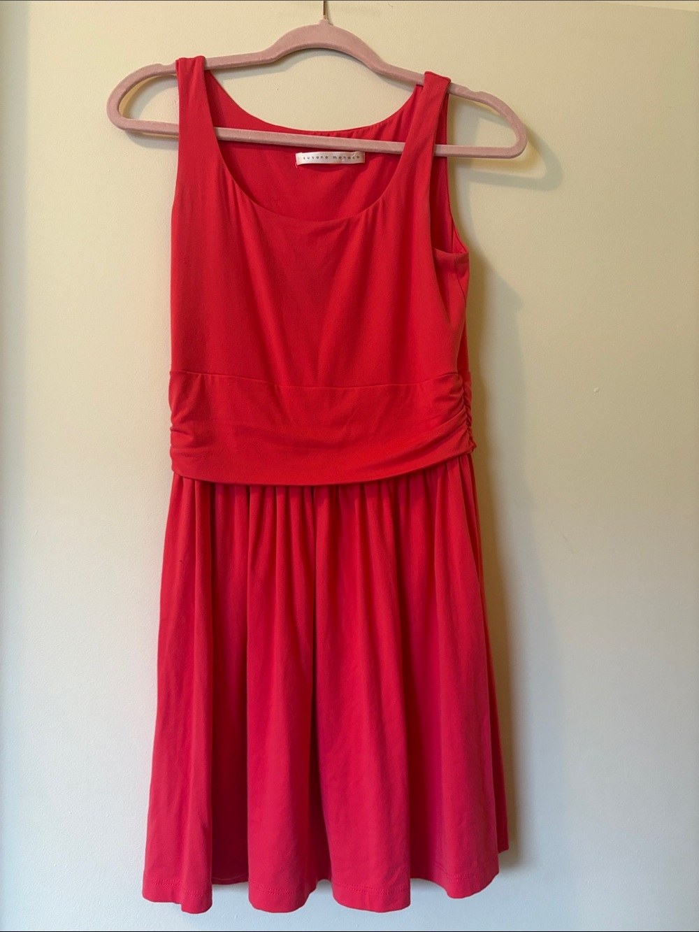 Susana Monaco Vibrant Red Scoop-Neck Dress